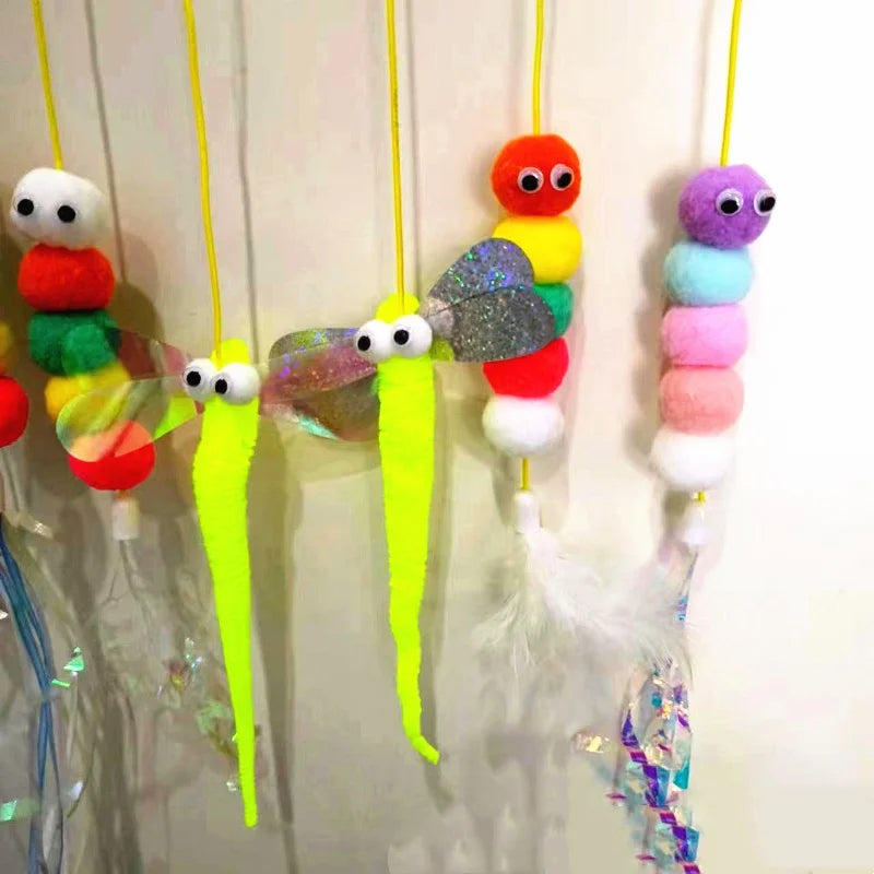 Interactive Cat Toy Hanging Simulation Cat Toy Funny Self-hey Interactive Toy for Kitten Playing Teaser Wand Toy Cat Supplies