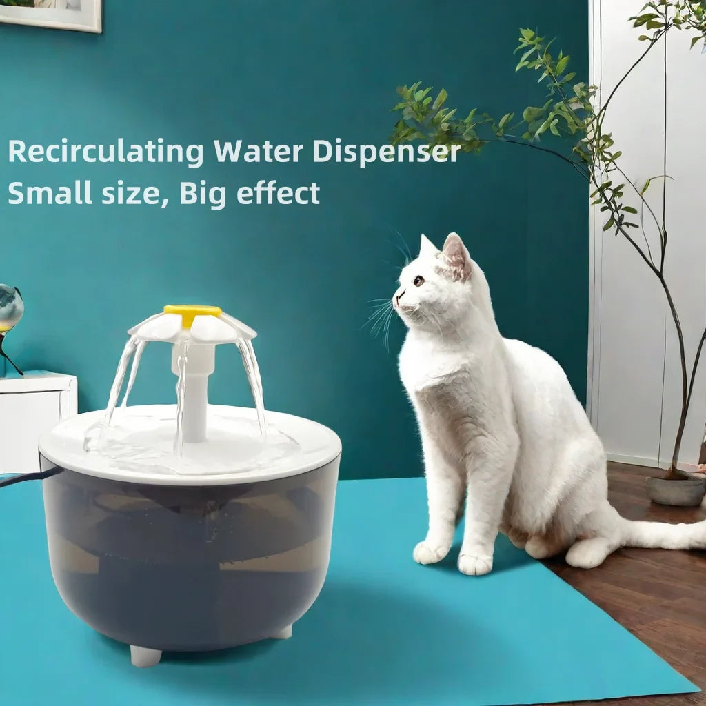 USB Electric Mute 1.2L Pet Water Fountain Automatic Cat Drink Bowl Filter Pet Drinking Dispenser Drinker For Cats Water Filter