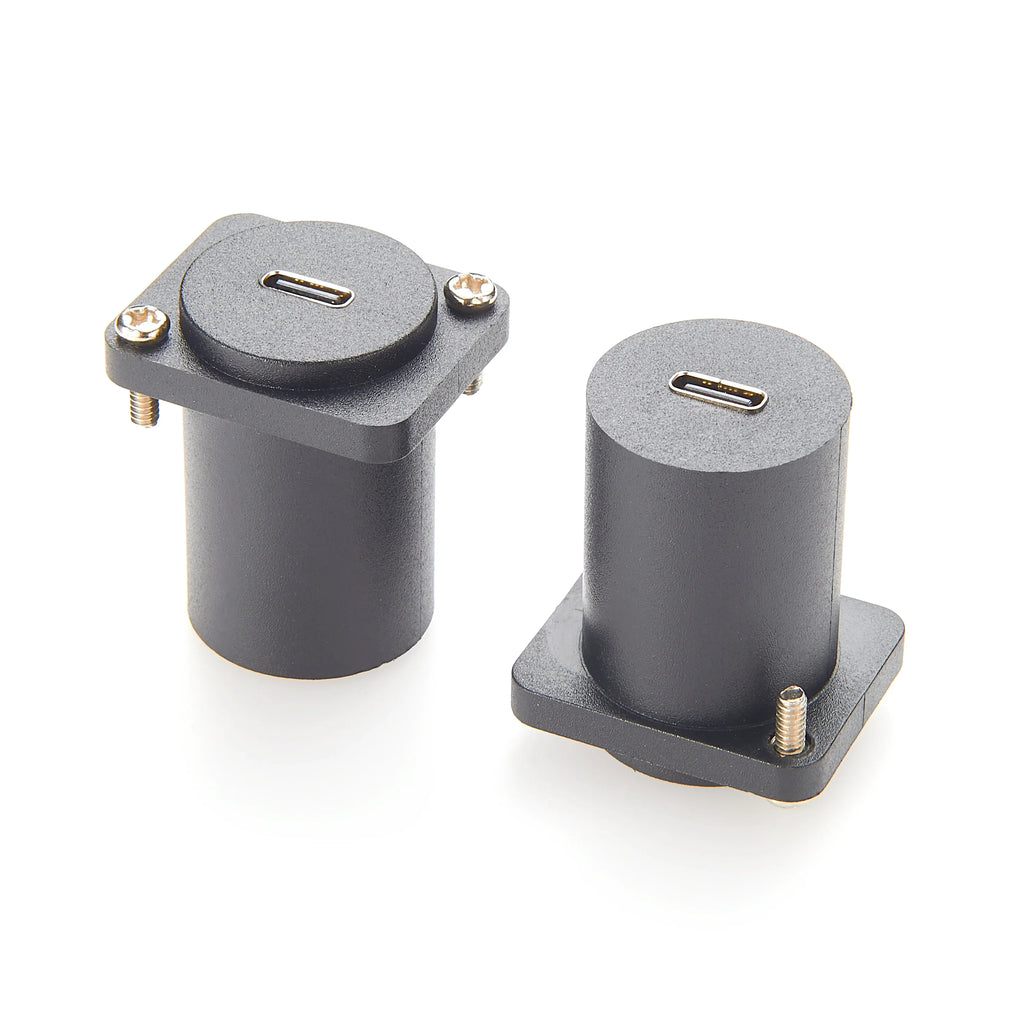 10Gbps USB C to USB C Panel Mount Adapter D-Type XLR Shell Type C 3.1 Female to Female Straight Connector Mounting Socket