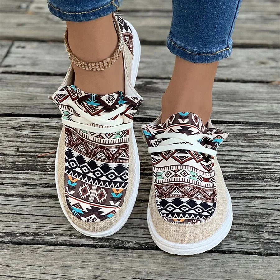 Spring and Autumn Fashion New Women's Round Toe Walking Shoes Color Matching Casual Comfortable Shallow Mouth Thick Sole Sneaker