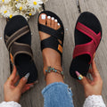 Fashionable and Versatile Sports-Style Women's Sandals, Mesh Breathable, Comfortable and Skin-Friendly, Suitable for Both Indoor and Outdoor Wear, Flat Sandals