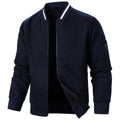 2024 Hot Selling Men's Four Seasons Waffle Full Zipper Top Men's Slim Fit Versatile Sweatshirt Men's Casual Cardigan Sweatshirt