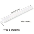 Motion Sensor Lamp Night Light Wireless LED USB Type C Rechargeable Lamp for Kitchen Cabinet Bedroom Wardrobe Staircase Lighting