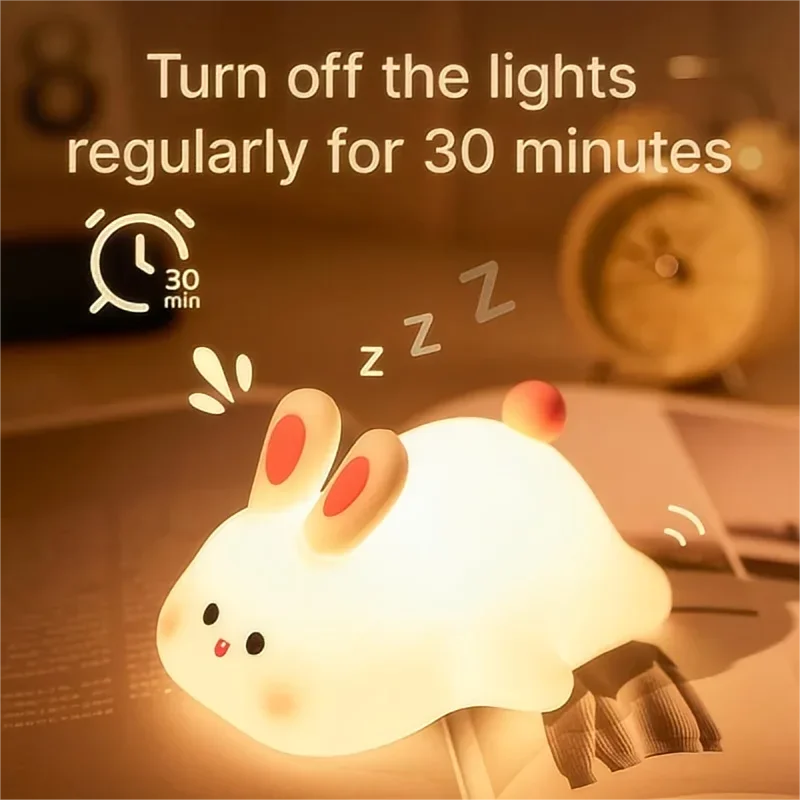 Animal Led Night Light Rechargeable Dimmable Silicone Table Lamp Children's Night Light for Nursery Bedroom Cute Birthday Gift