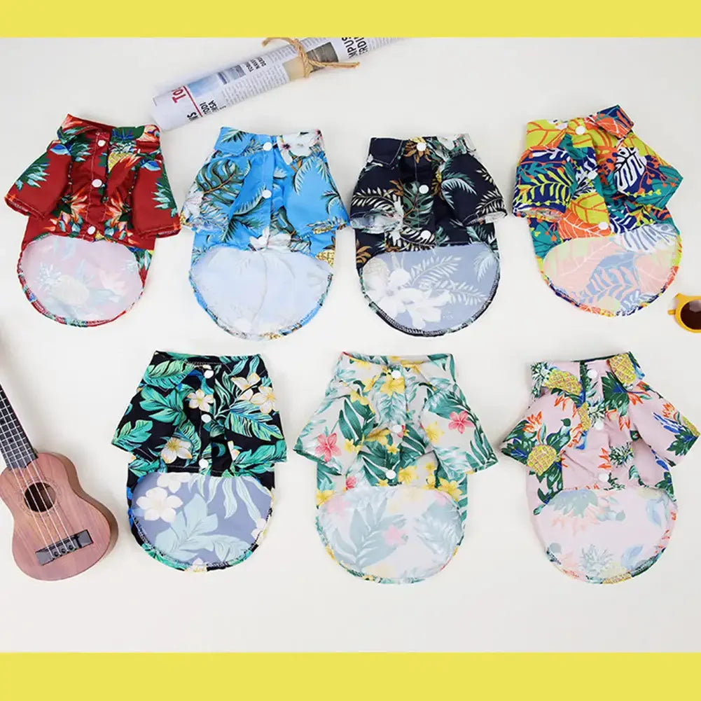 XL-5XL Hawaii Style Cute Spring T-shirts Comfortable Pet Shirt for Medium Large Dog Puppy Pet Clothes Breathable Pet T-shirt