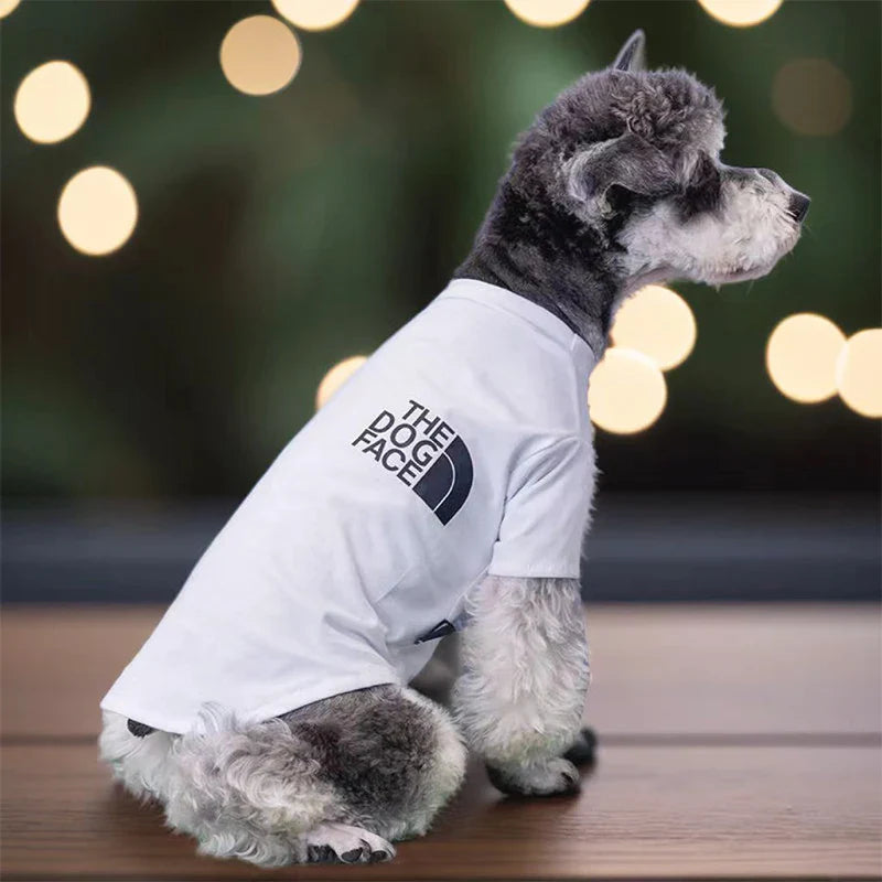 Fashion The Dog Face Dog T-shirt Spring Summer Breathable Yorkshir Schnauzer Teddy Dog Puppy T-Shirt for Small Media Dog Clothes