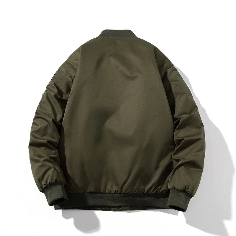 Autumn Winter Vintage Bomber Jacket Man Pilot Jacket Mens Military Letter American Thicken Coat Hooded Parkas Streetwear