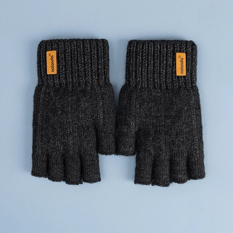 Fashion Winter Autumn Knitted gloves Warm Plush Fingerless gloves for men & Women outdoor sport touchscreen gloves