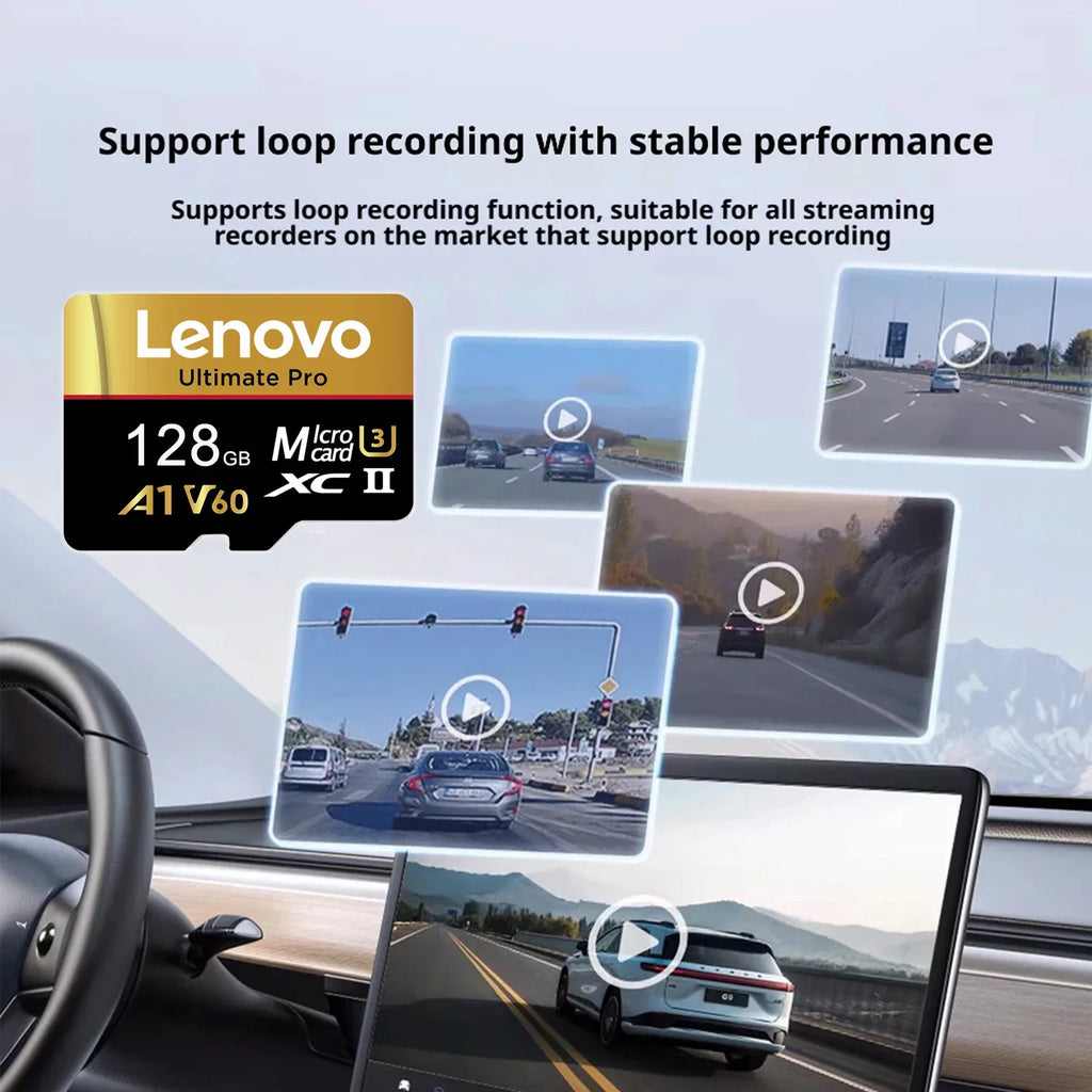 Lenovo SD Memory Card 128GB 256GB 512GB 1TB Micro SD Card V60 U3 Flash Cards TF Card Memory Microsd For Insta360 DJI Drone