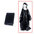 Waterproof Emergency Rain Poncho PE Thermal Blanket Raincoat Hooded Cover For Outdoor Camping Hiking Travel Motorcycle Rain Gear