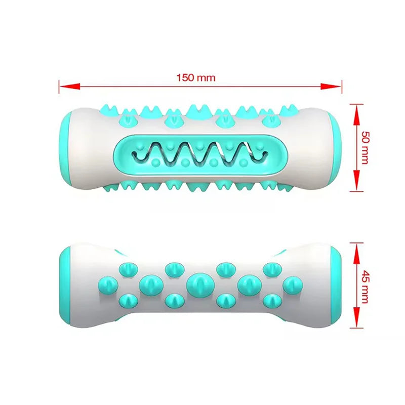 Dog Chew Bone Toy Molar Stick Teeth Cleaning Leak Food Design Self Play Interactive Pet Toy For All Breeds Dogs Relieve Boredom