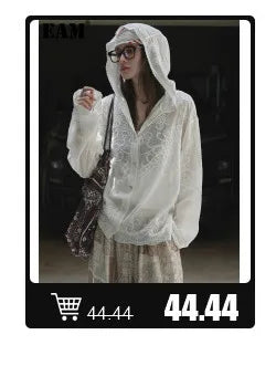 [EAM] Loose Fit Black Asymmetrical Big Size Sweatshirt New Turtleneck Long Sleeve Women Big Size Fashion Tide Spring 2026 OA869