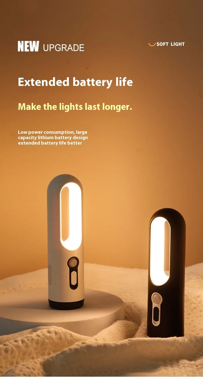AiQUE LED Motion Sensor Night Light Portable 2 in 1 Flashlight Bedroom Bathroom Reading Camping Lighting Baby Feeding Eye Care