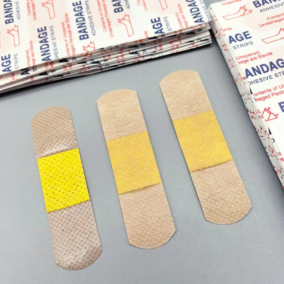50/100Pcs Waterproof Breathable Cushion Adhesive Plaster Wound Hemostasis Sticker Band First Aid  Medical Gauze