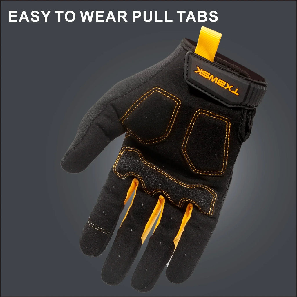 1Pair Work Gloves Men & Women, Utility Mechanic Working Gloves High Dexterity Touch Screen For Multipurpose,Excellent Grip