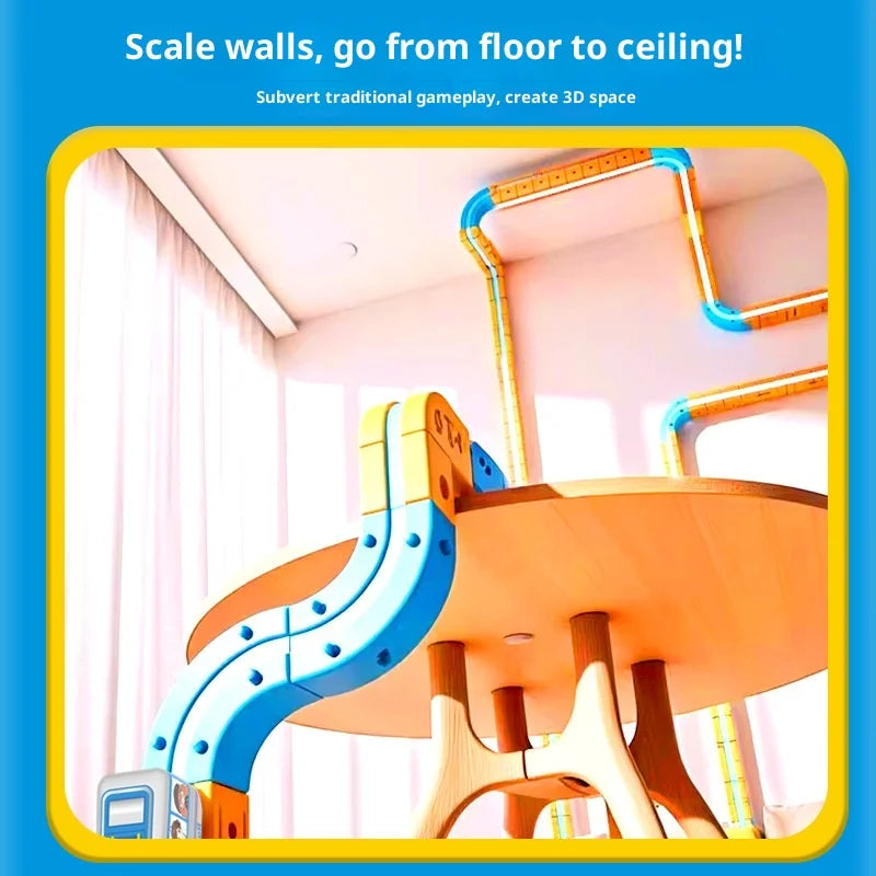New Children'S Educational Electric Magnetic High-Speed Train Magic Track Cube Diy Magnetic Assembly Toy For Boys And Girls