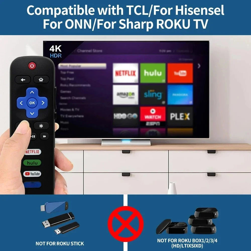 New Television Remote Control Replacement Remote Control For Roku TV 55UP120 32S4610R 50FS3750 32FS3700 32FS4610R 32S800 32S850