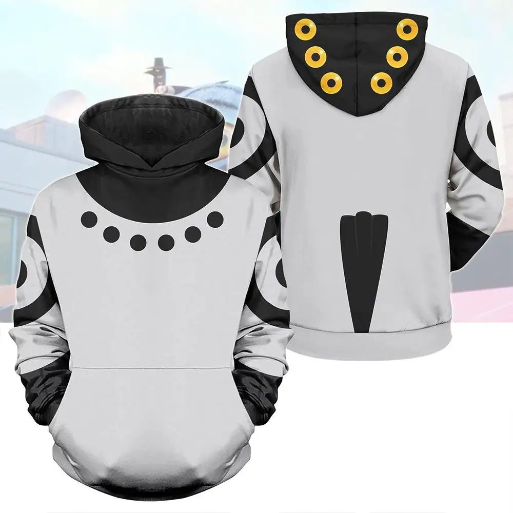 Hot Selling Kpop Demon Hunter Print Hoodie Autumn And Winter Trend Casual Pullover Men's Halloween Role Play Costume Gift