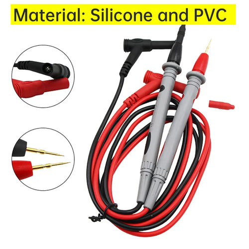 20A 1000V Multimeter Test Heads Needle Pin Digital Multi Meter Head Wire Pen Cable Kit Multimeter Voltmeter PVC Tester Kit