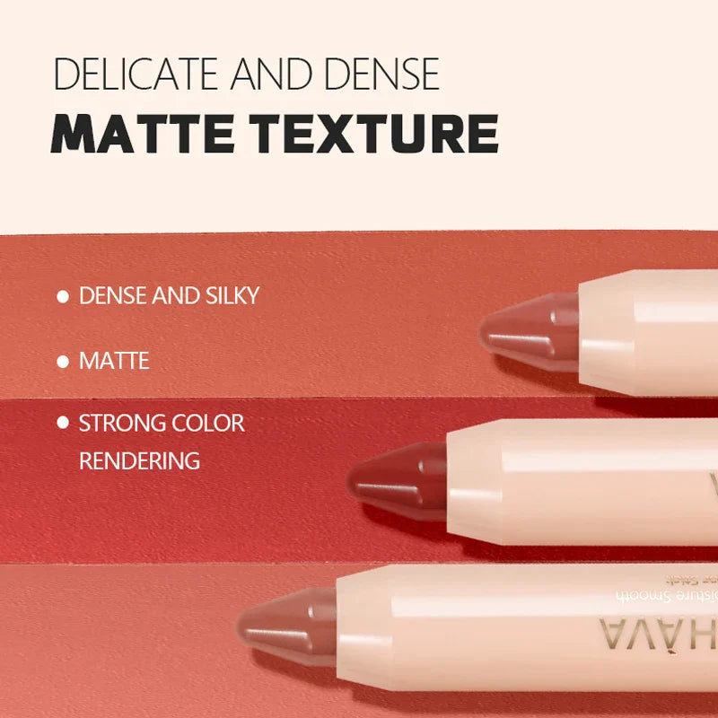 New Matte Lipliner Pencil Waterproof Non Stick Cup Contour Tint Lipstick Long Lasting Lip Care Makeup Cosmetics for Women Girls