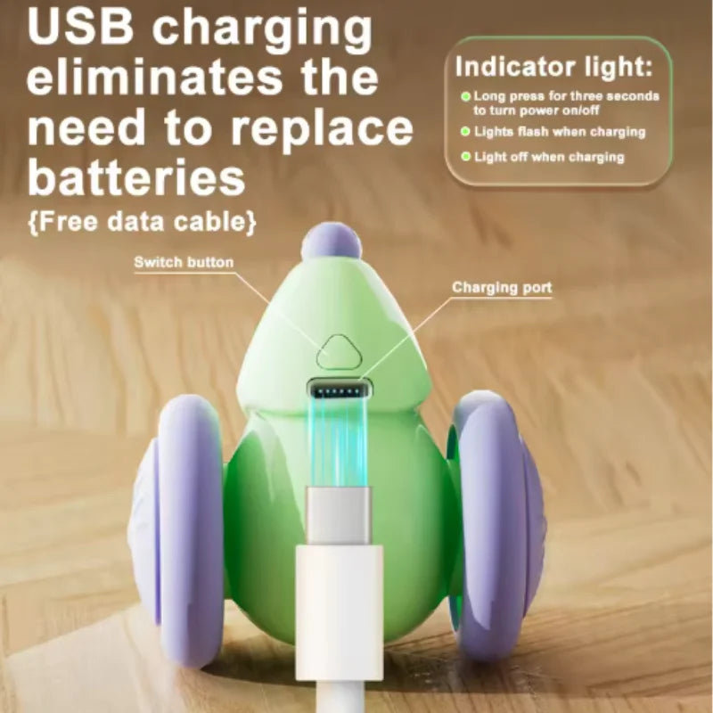 Interactive Cat Toy Electric Mouse Car Automatic Teaser Kitten Pet Toys Rechargeable Intelligent Obstacle Avoidance Cat Car Toy