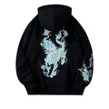 Vintage Hoodies Men Dragon Embroidery Hoodies Women Hip Hop Hooded Sweatshirt Chinese Streetwear Hoody Cotton Fleece Pullover
