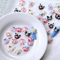 120PCS Box Mixed Hello Kitty 3D Nail Charms Cute Cartoon Resin Ornaments Kawaii DIY Nail Art Manicure Decor Accessories