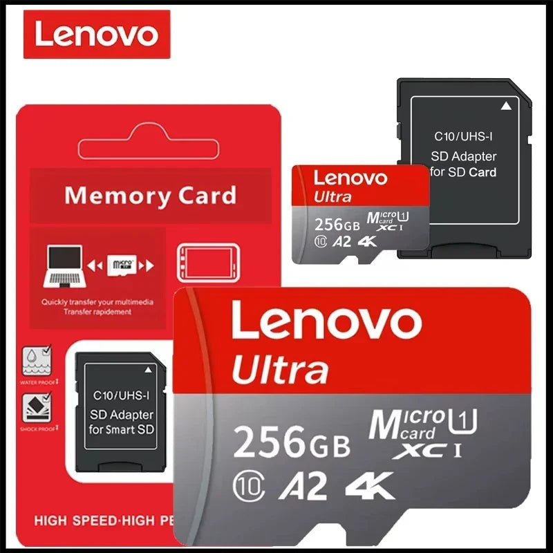 Lenovo 2026 New High Speed Memory Card 1TB 512GB 256GB Micro SD Class 10 TF Flash for iPhone Drone Car Camera Cartao De Memoria