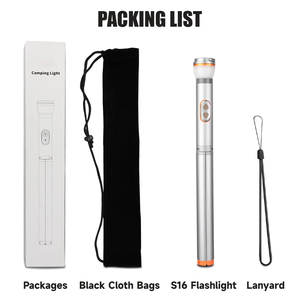 SKYRAY SL16 Camping lantern Work Light rechargeable lamp LED Emergency Lamp Outdoor Portable Lanterns with Magnetic Flashlight