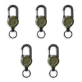 Outdoor Retractable Key Chain Mountaineering Buckle Key Chain Anti-loss Anti-theft High Rebound Easy To Pull