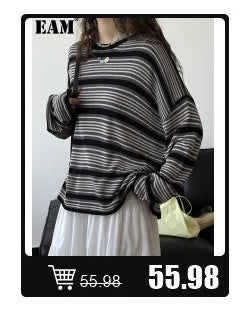 [EAM] Loose Fit Black Asymmetrical Big Size Sweatshirt New Turtleneck Long Sleeve Women Big Size Fashion Tide Spring 2026 OA869