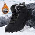 New Autumn and Winter High-Top Thick-Soled Fleece-Lined Men's Snow Boots, Outdoor Hiking Shoes, Hunting Boots, Hiking Boots