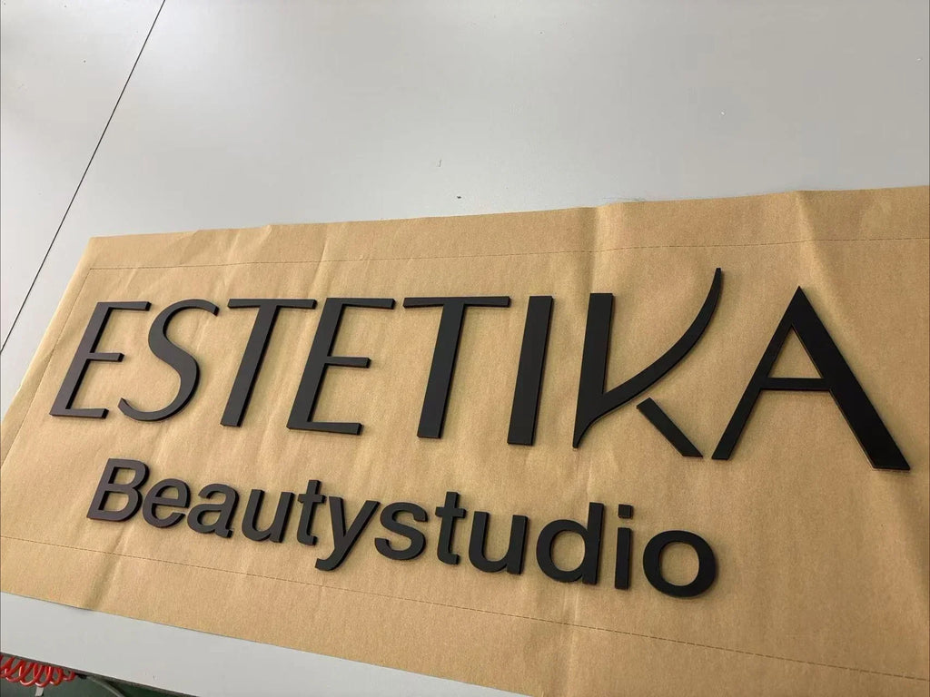 Laser Cut Logo Sign Custom 3D Office Sign Reception Sign Office Wall Decor 3D Beauty Salon Sign Aesthetic Business Signboard