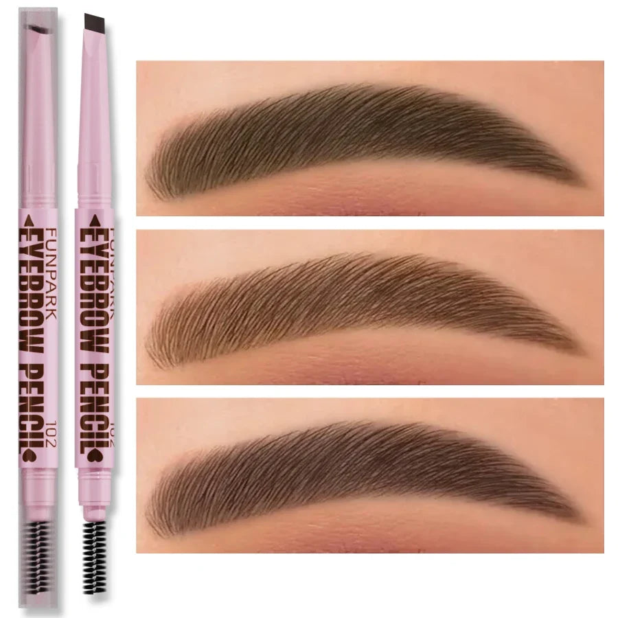 2 in1 Eyebrow pencil professional Cosmetics makeup for women 5 Colors Waterproof Eyebrow Tattoo brush Long Lasting eyebrow pen