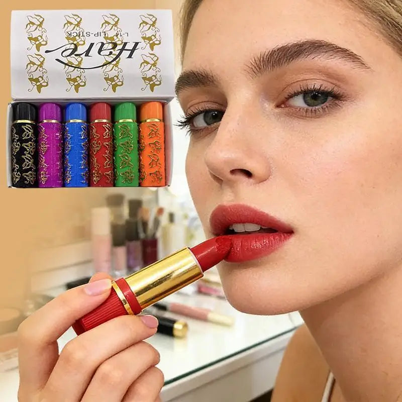Sexy Matte Velvet Lipstick Set Waterproof Makeup Fashion Style Color Lasting Lip Tube Cosmetics Non-greasy Moisturizing Gifts