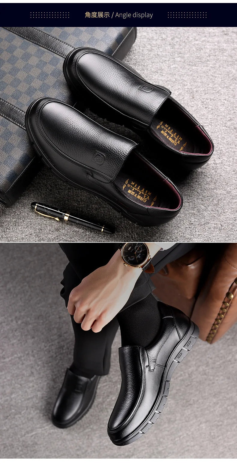 Summer New Men Leather Shoes soft soled Casual Flat Shoes Outdoor Walking shoes Comfort fashion soft leather shoes Loafers