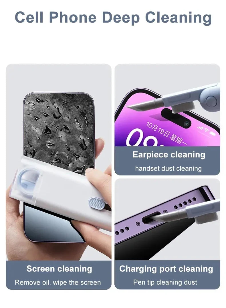 7 in 1 Computer Keyboard Cleaner Brush Kit Earphone Cleaning Pen For Headset Keyboard Cleaning Tools Cleaner Keycap Puller Kit