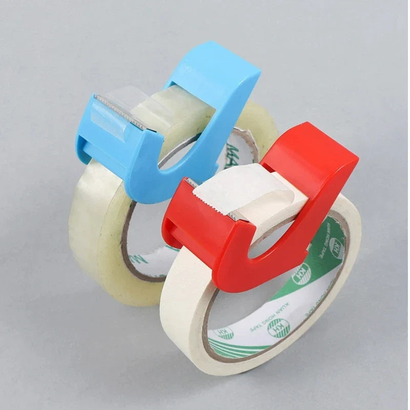 Mini Handheld Tape Dispenser With Cutter Portable Small Tape Holder For Desk Office School Home Desktop Stationery Cutting Tool