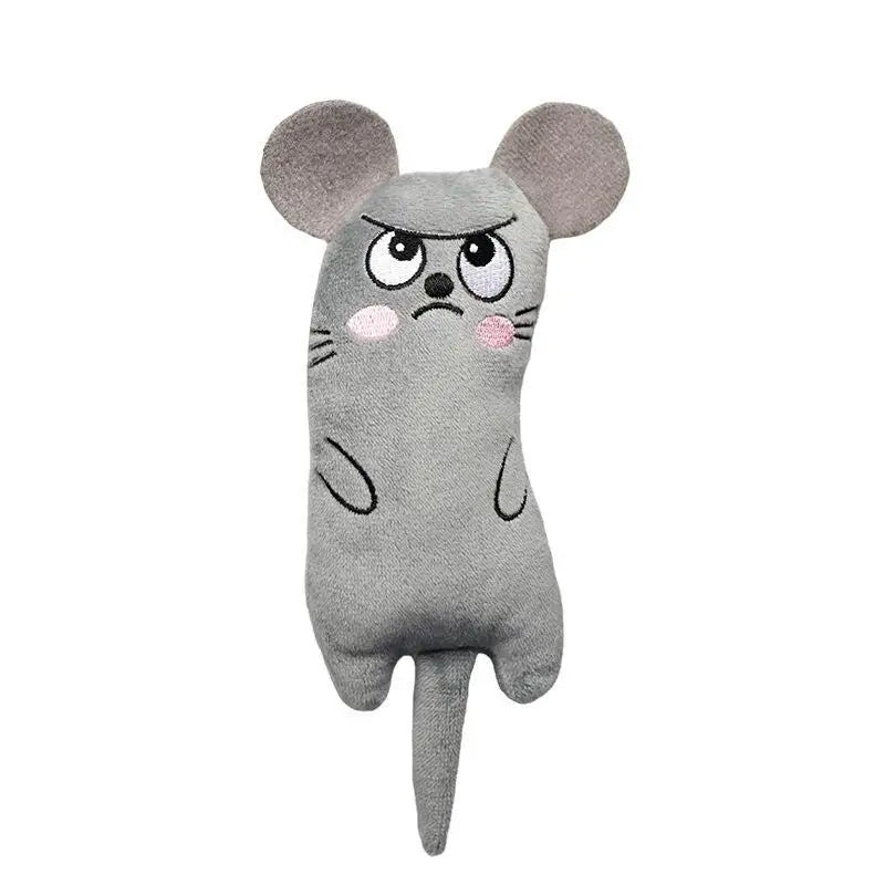 Funny Pet Plush Catnip Toy Cat Expressive Mouse Toys Interactive Cat Toy Kitten Bite Resistance Toy Pet Accessories