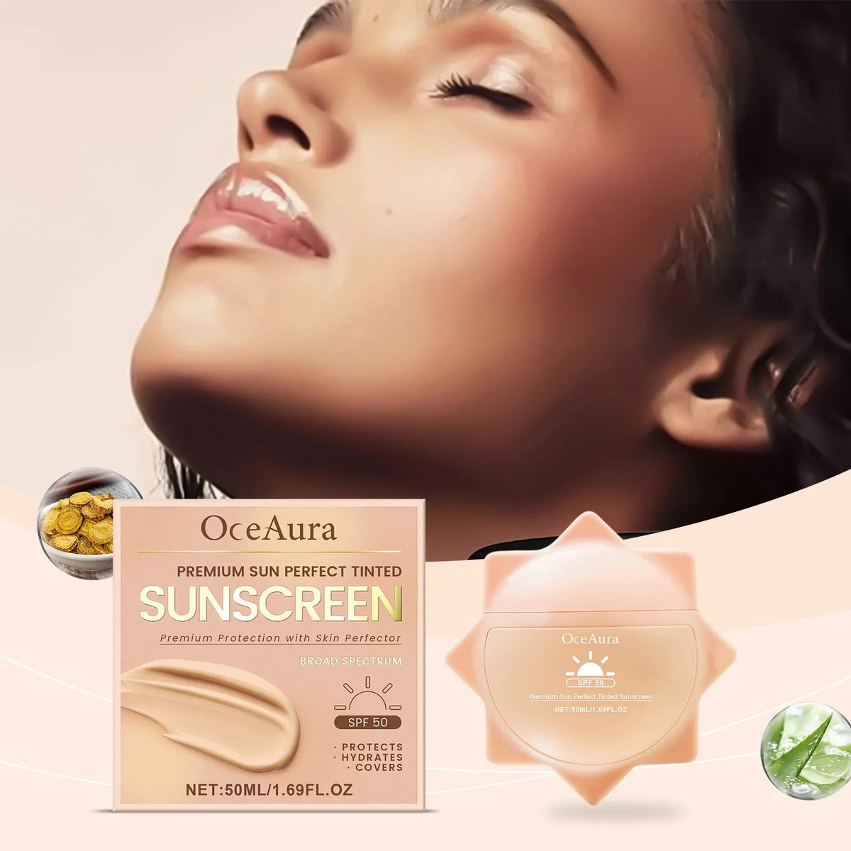 Sunscreen For Face Whole Body SPF 50+ UV Resistant Skin Protection Anti Sunburn Oil Control Moisturizing Sun Isolation Cream