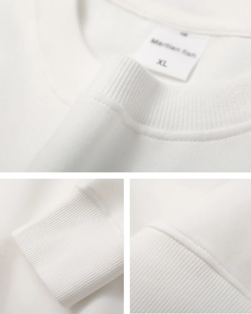 Hirsionsan Letter Print Women Sweatshirt 35% Cotton Soft Basic Loose Female Pullovers Korean Hoodies 2023 AutumnNew Y2k Fleece