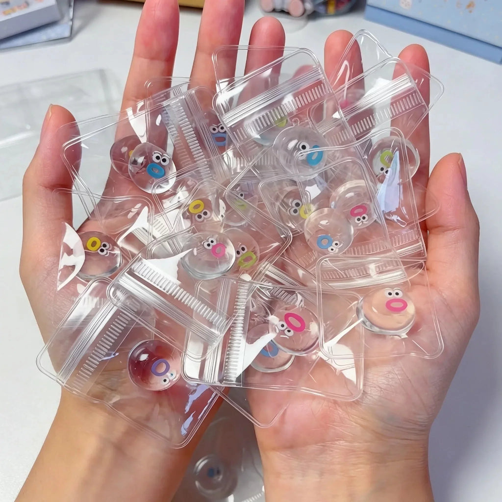 10/20/30Pcs Mini DIY Squishies Expression Squeeze Fidget Toy Emotion Fidget Poppers Sensory Fidget Toys Cute Desk Accessory Gift