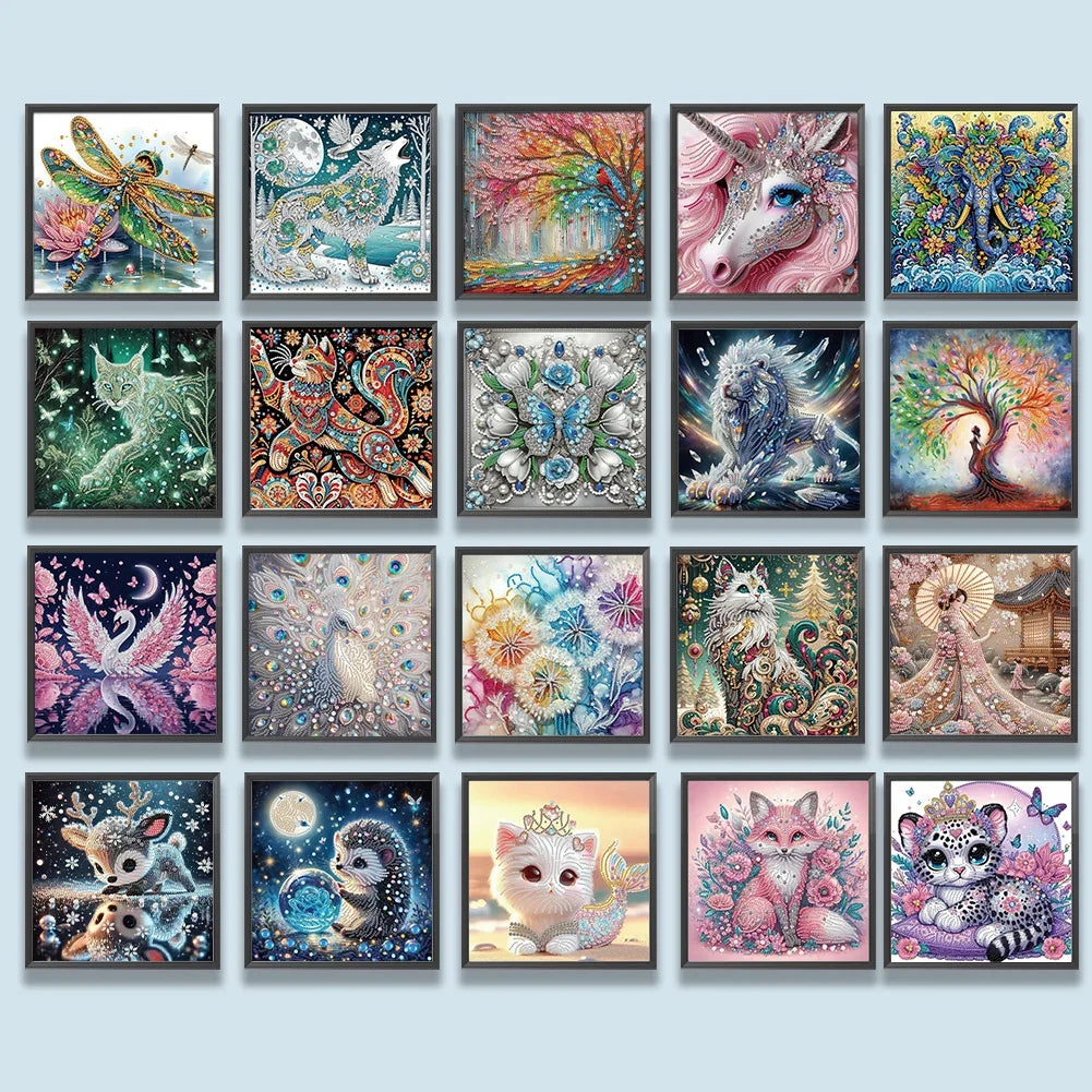 5D DIY Partial Special Shaped Drill Diamond Painting Kit Animal Decoration