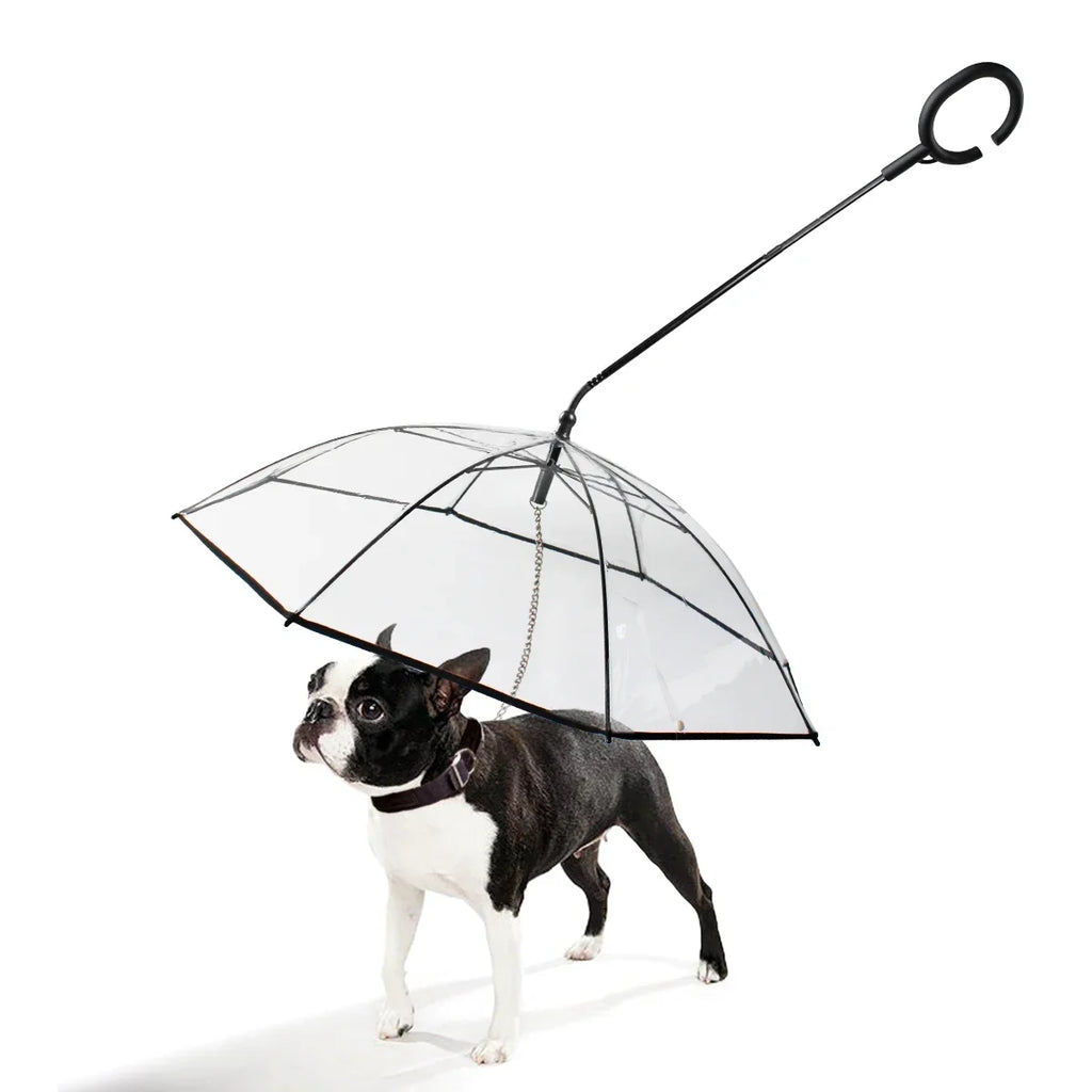New Transparent Pet Umbrella Well Made Detachable Adjustable Rainy Day Outdoor Dog Walking Leash for Small Dogs Pet Supplies