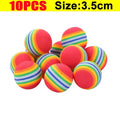 10-100x Colorful Cat Toy Ball EVA Bite-Resistant Elastic Rainbow Ball Kitten Puppy Chewing Training Interactive Toy Pet Supplies