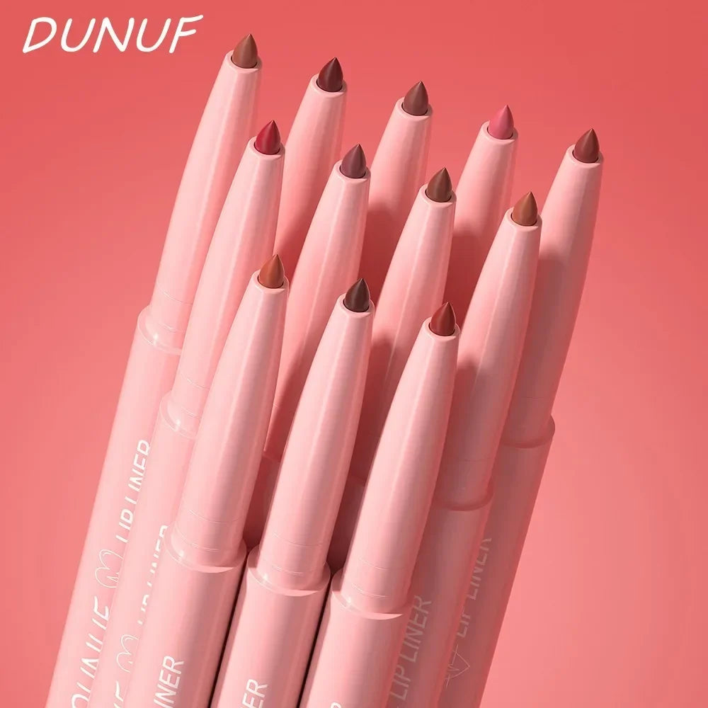 Lip Liner Pencil Long-Lasting Matte Creamy Plumping Lip Stain Waterproof Natural Nude Brown Slim Lip Liner Makeup