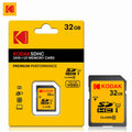 KODAK SD Card 32GB 64GB 128GB Class 10 U1 V30 High Speed Memory Card SDXC for DSLR Camera 4K Video