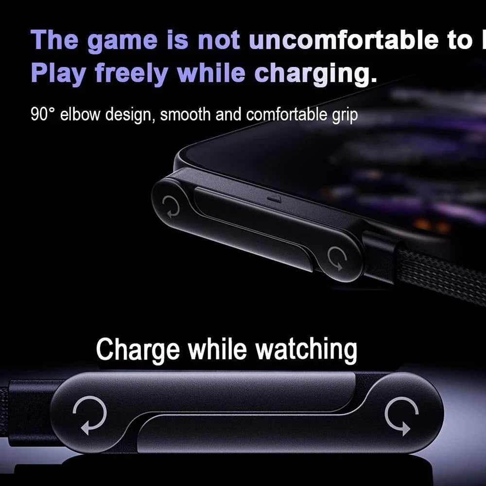 240W Super Fast Charge Type-C Foldable Charging Cable with Stand 2-in-1 Universal Data Cord for Phones Portable Charger Line