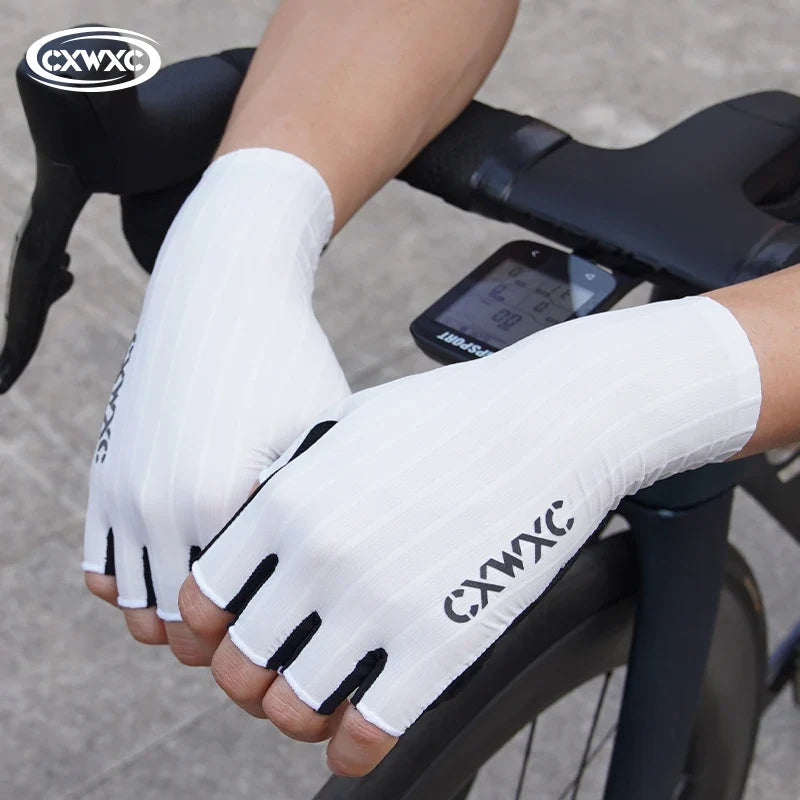 CXWXC Cycling Half Finger Gloves Men Women Breathable Anti-slip Glove Fitness Sport Training Gloves With Extended Wrist Guard