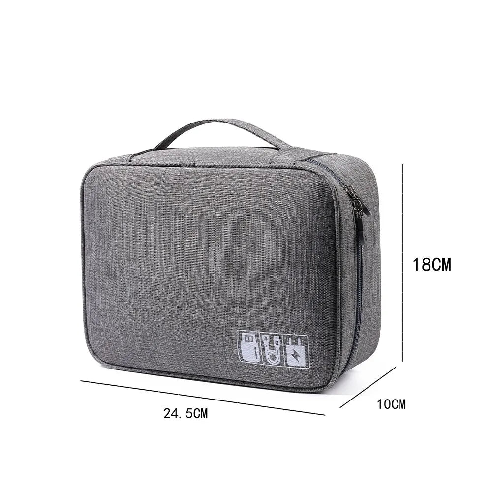Cable Storage Bag Waterproof Digital Electronic Accessories Organizer Portable Travel Cable Organizer Case For USB Cable Charger